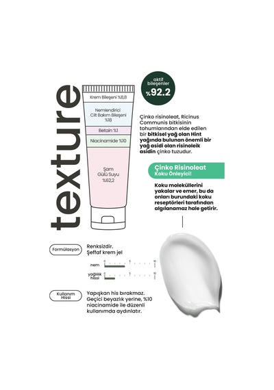 Derma Factory Alüminyum İçermeyen %10 Niacinamide Aydınlatıcı Krem Deodorant Derma Factory Deo Cream
