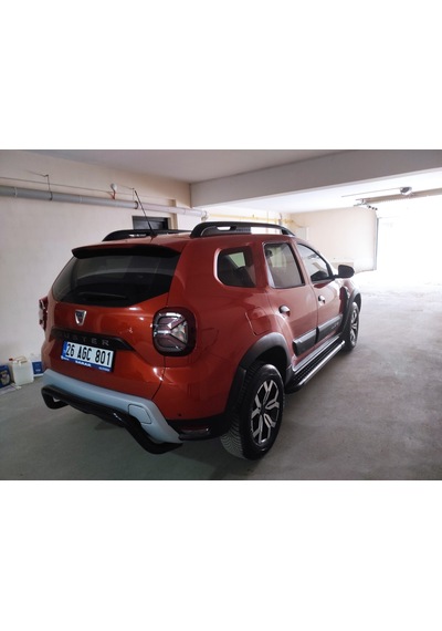 DACIA DUSTER SİYAH ARKA TAMPON KORUMA TÜM MODELLERLE UYUMLU