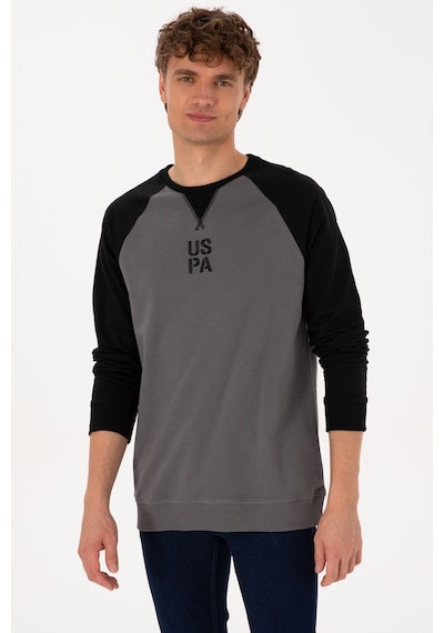 U.S. Polo Assn. Erkek Bisiklet Yaka Regular Fit Siyah İnce Sweatshirt 50315420-VR046