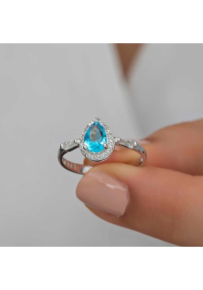 Gümüş Turkuaz Damla Taşlı Kadın Yüzük (546178150) Gümüş Turkuaz Damla Taşlı Kadın Yüzük (546178150)