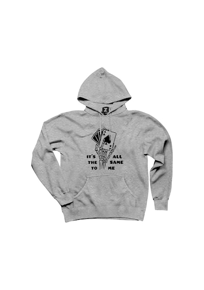 Motörhead Ace of Spades Skull Gri Kapşonlu Sweatshirt Hoodie Gri