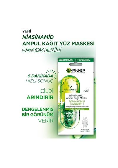 Garnier Niasinamid  Etkili Ampul Kağıt Maske