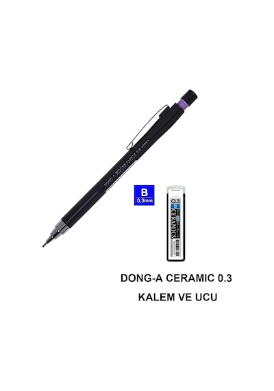 Xq Ceramics Iı Versatil Kalem 0,3mm Siyah Gövde Ve Kalem Ucu Beyaz