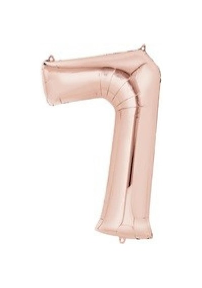 7 Rakam Rose Gold Folyo Balon 72 Cm