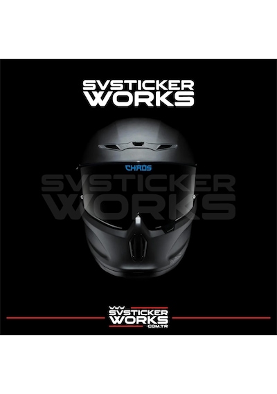 Chaos Vizör Sticker Kask Vizör Sticker Tüm Kasklar Uyumlu 1 Adet Mavi