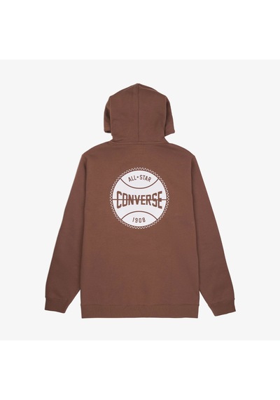 Converse Classic Erkek Grafik Baskılı Kahverengi Hoodie