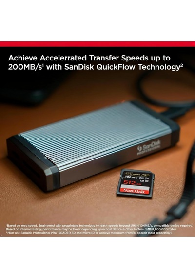 Sandisk Extreme Pro Sdxc Uhs-ı Hafıza Kartı 512 Gb V30, Aktarım