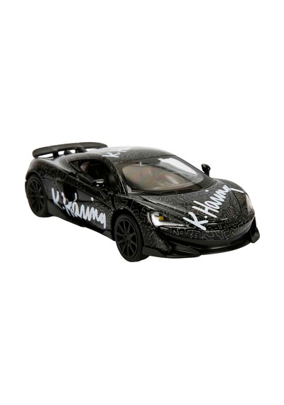 1:32 Sesli Ve Işıklı Rmz Hobby Keith Haring Serisi Die Cast Çek Bırak Model Araba - Siyah Mclaren 60