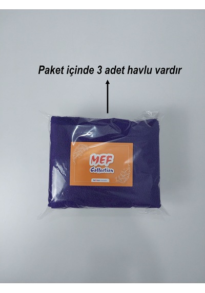 Mor Kuaför Havlusu 3'lü Set 50x90 | Berber ve Sporcu Baş Havlusu | Hızlı Kurur