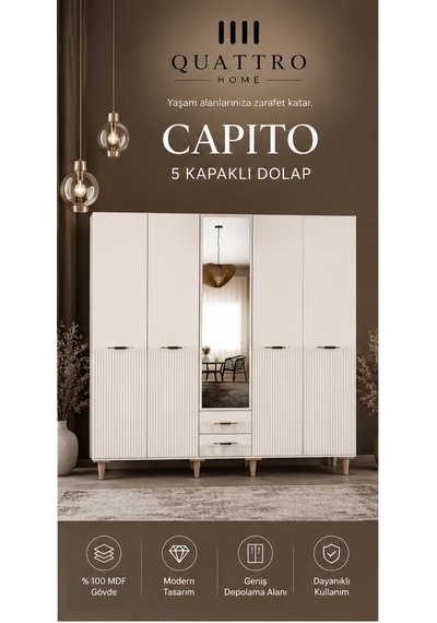 Capıto 5 Li Dolap Beyaz