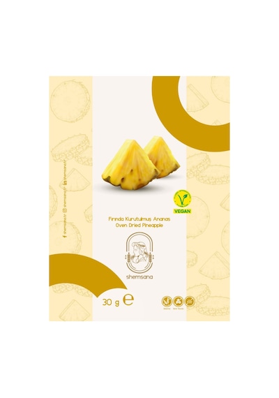 5 Adet Shemsana Fırında Kurutulmuş Ananas 30 G