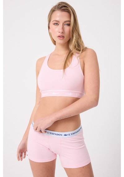 Athleshorts Yüksek Bel Kadın Kısa Şort-3292 Pudra