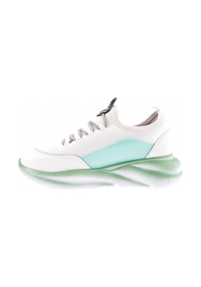 Dgn 315 Kadin Kalin Taban Strech Detayli Silver Taş Bağcikli Sneakers Ayakkabi Beyaz Yeşil Dgn 315 Kadin Kalin Taban Strech Detayli Silver Taş Bağcikli Sneakers Ayakkabi Beyaz Yeşil
