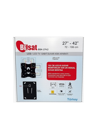 Bilsat 27-42 Sabit Duvar Tv Askı Aparatı