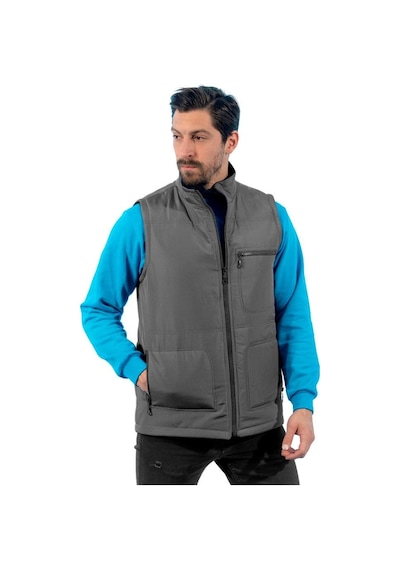 Şensel, Polarlı Yelek, Gri -118E1431- Kışlık Yelek-Vest