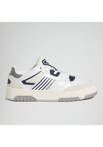 Sneaker Günlük Erkek 27113/cp B Bkku Bikkembergs 64029996 Suede White/leather Navy Suede White/leather Navy