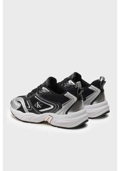 Calvin Klein Kadın Ayakkabı Yw0yw01381 0gn Siyah-gümüş Gümüş - Siyah