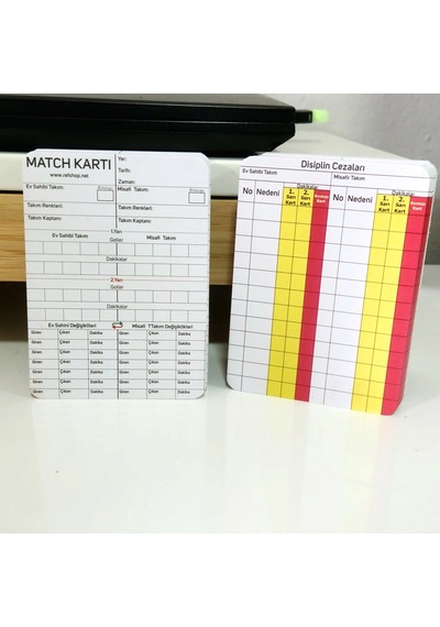 Tafsilat Kartı , Maç Not Kartları , Model Tr Çok Renkli