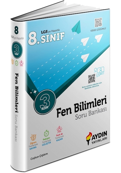 Aydın 2024 8. Sınıf Fen Bilimleri Üç Adım Soru Bankası