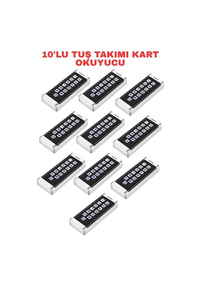 Sr-201 Em-w Proximity Kart Okuyucu Ip68 Şifreli Metal Kasa 2000 Kullanıcı Kapasiteli 125 Khz 10 Adet