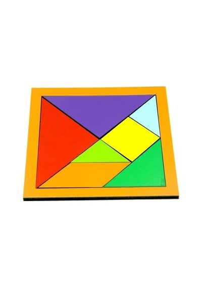 Giftölye Ahşap Renk Tangram 11x11 Cm -