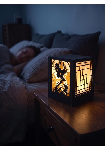 Serie Lumina Shoji Masa Ve Gece Lambası - Geyşa Figürlü Klasik Zen Kafes Japon Feneri Sıcak Led Ambiyans Işı Diğer