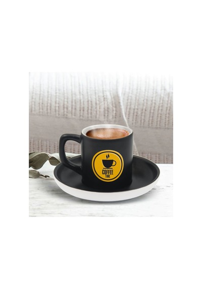 Bk Gift Kişiye Özel Coffe Tasarımlı Siyah Renk Türk Kahvesi Fincanı-3, Arkadaşa Hediye, Sevgiliye Hediye, Yıl Dönümü Hediyesi Kobitmeyen137760 Bk Gift
