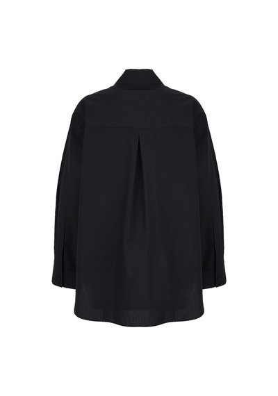 Fabrika Siyah Kadın Oversize Taşlı Gömlek F5wl-gml0101