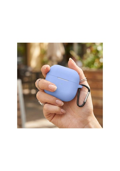 Samsung Galaxy Buds 3 Pro Kılıf Askı Aparatlı Mat Silikon Mavi