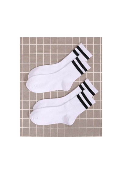 Worthy Socks 4'lü Pamuklu Unisex Tenis Spor Kolej Çorap Beyaz
