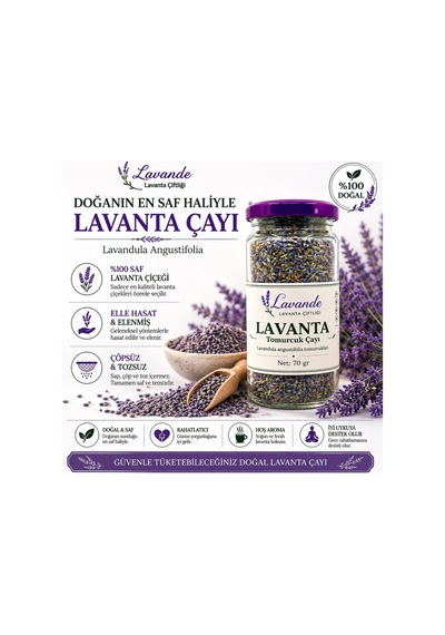 Lavande Lavanta Çiftliği Lavanta Tomurcuk Çayı Yeni Sezon 2026 70 G