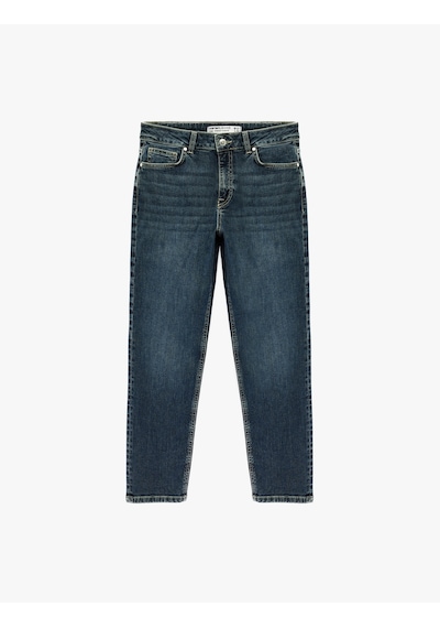Koton Düz Paça Cepli Düğmeli Normal Bel Pamuklu Straight Fit Denim Pantolon - Straight Jeans Ovd 6sal40060md Koton Düz Paça Cepli Düğmeli Normal Bel Pamuklu Straight Fit Denim Pantolon - Straight Jeans Ovd 6sal40060md