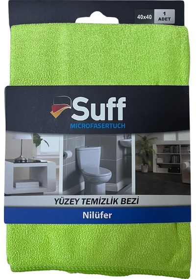 Nilüfer Mikrofiber Yüzey Temizlik Bezi 40 X 40 Cm, Yeşil