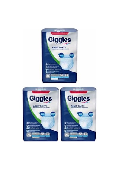 Giggles Emici Külot Ekstra Büyük Boy 30'Lu Yetişkin Bezi