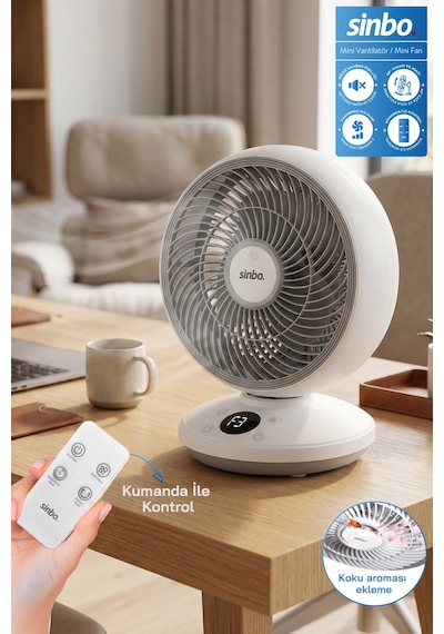 Sinbo Sf-7702 Masaüstü Vantilatör Fan Beyaz