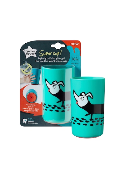 Tommee Tippee Devrilmez Süper Bardak 300 ML Yeşil Köpekli Yeşil