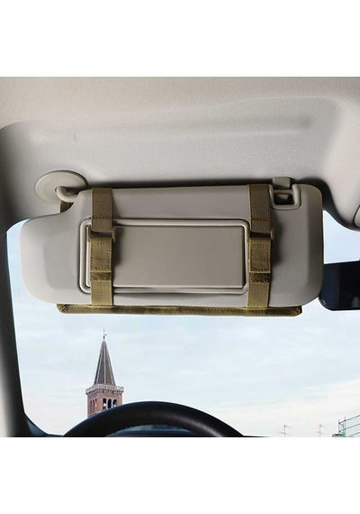 Araba Sun Visor Organizatör Çok Cep Araç Vizör Panel Depolama Sahibi Sürücü Lisansı İçin Uygun Khaki