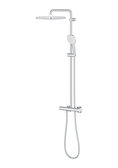 Grohe Tempesta System 250 Cube Duvara Monte Termostatik Bataryalı Duş Sistemi - 26689001 Gümüş