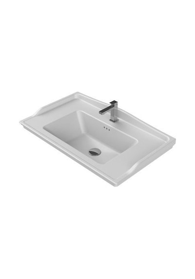 Turkuaz Seramik Cerastyle Kapadokya Etajer Uyum Damlalıklı Lavabo 80 x 48CM