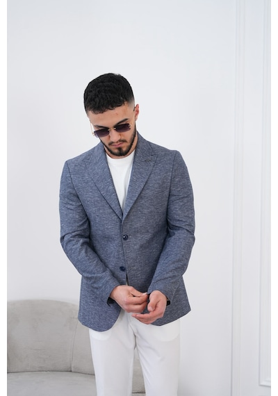 Dupont Classics Dupont Keten Slim Fit 6 Drop Sivri Yaka Çift Yırtmaçlı Erkek Blazer Ceket Koyu Lacivert Dupont Classics Dupont Keten Slim Fit 6 Drop Sivri Yaka Çift Yırtmaçlı Erkek Blazer Ceket Koyu Lacivert