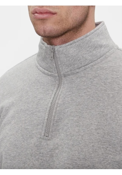 Only & Sons Erkek Onsceres Half Zip Yarım Fermuar Sweatshirt-22019055 Gri Only & Sons Erkek Onsceres Half Zip Yarım Fermuar Sweatshirt-22019055 Gri