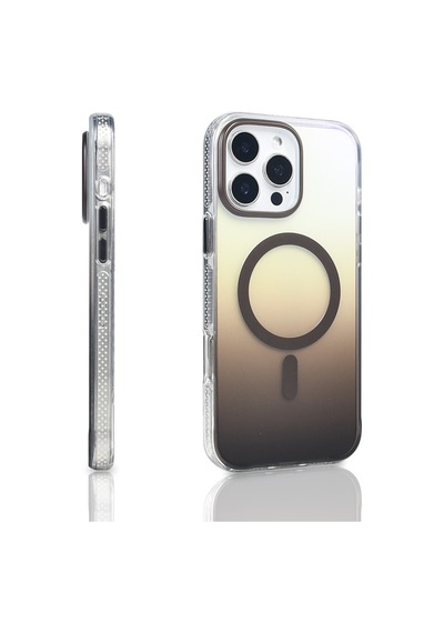 Zore İphone 16 Pro Max Kılıf M-safe Şarj Özellikli Transparan Renk Geçişli Nvth Toros Kapak - Mavi