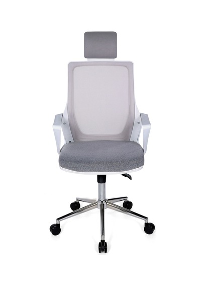 Ofisbazaar Alf Beyaz Fileli Yönetici Koltuğu Ergonomik Başlıklı Ofis Koltuğu Gri Gri