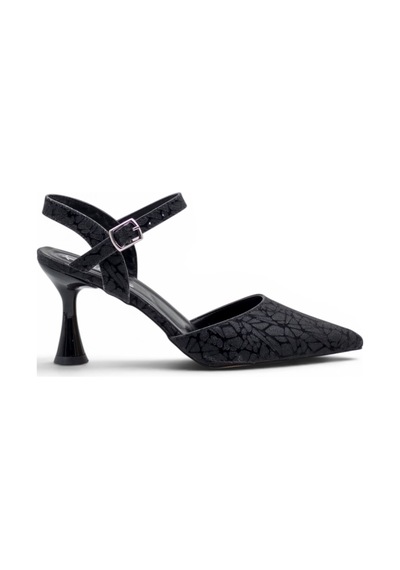 Hbz 0615 Simli Kadın Stiletto siyah