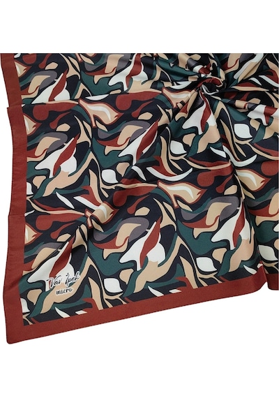 Mim Eşarp Vav İpek Kadın Micro Twill Sport Desenli Eşarp Bordo