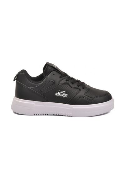 Slazenger Siyah Beyaz Bağcıklı Cilt Hafif Esnek Unisex Spor Ayakkabı Energy G Siyah - Beyaz