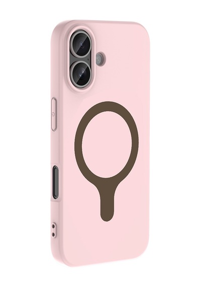iPhone Uyumlu 16 Kılıf M-safe Şarj Özellikli Mbfx Aris Silikon Kapak - Açık Pembe Çok Renkli