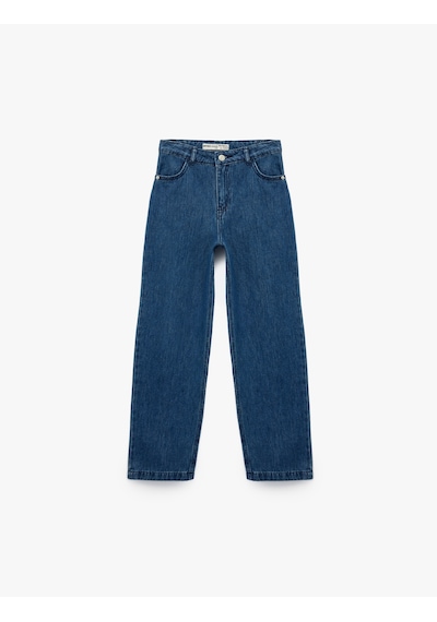 Koton Pamuklu Rahat Kesim Denim Pantolon Orta İndigo 6wkb40002td Indigo