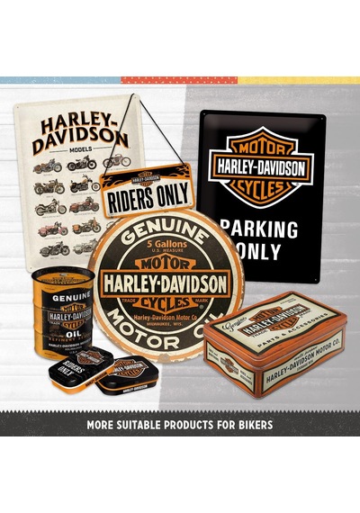 Nostalgic-art Retro Anahtarlık, Çap 4 Cm, Harley Genuine Motor Oil / Orijinal Harley-davidson Lisanslı Ürün Ol Altın