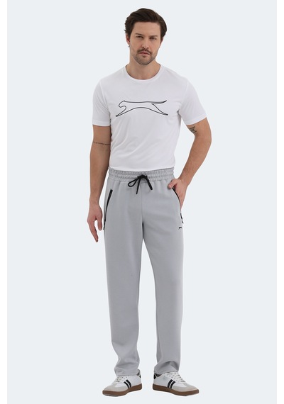 Slazenger Kıngstor I Erkek Fermuar Cepli Gri Eşofman Altı Gri